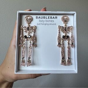 BaubleBar Halloween Skeleton "Lazy Bones" Dangle Earrings (Brand New!)
